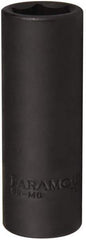 Paramount - 1/2" Drive 19mm Deep Impact Socket - 6 Points, 3-5/64" OAL - Exact Tool & Supply