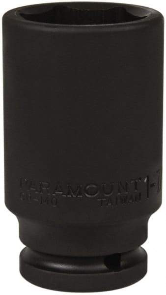 Paramount - 3/4" Drive 1-7/16" Deep Impact Socket - 6 Points, 3-35/64" OAL - Exact Tool & Supply