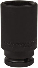 Paramount - 3/4" Drive 1-7/16" Deep Impact Socket - 6 Points, 3-35/64" OAL - Exact Tool & Supply