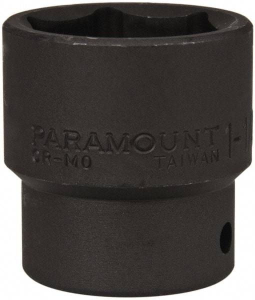 Paramount - 1/2" Drive 1-1/4" Standard Impact Socket - 6 Points, 2" OAL - Exact Tool & Supply