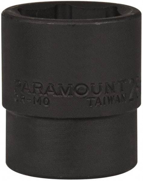 Paramount - 1/2" Drive 28mm Standard Impact Socket - 6 Points, 2" OAL - Exact Tool & Supply