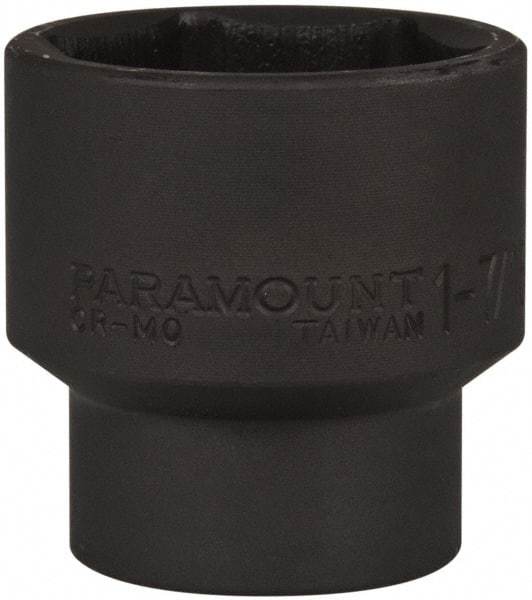 Paramount - 1/2" Drive 1-7/16" Standard Impact Socket - 6 Points, 2" OAL - Exact Tool & Supply