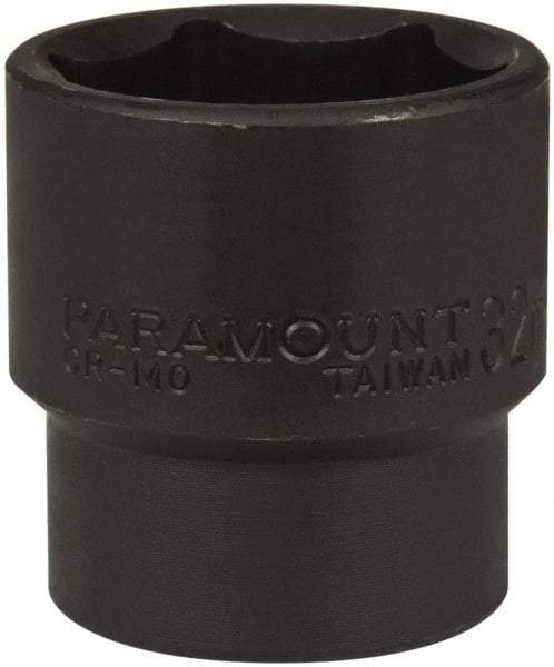 Paramount - 1/2" Drive 32mm Standard Impact Socket - 6 Points, 2" OAL - Exact Tool & Supply