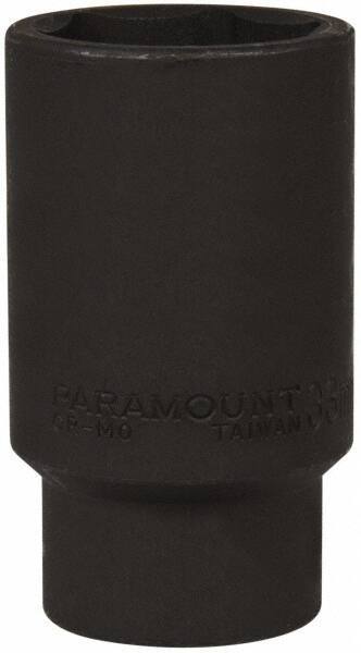 Paramount - 1/2" Drive 33mm Deep Impact Socket - 6 Points, 3-1/2" OAL - Exact Tool & Supply