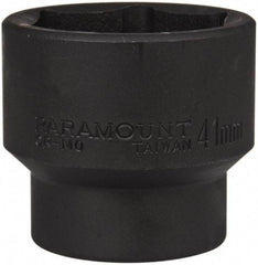 Paramount - 1/2" Drive 41mm Standard Impact Socket - 6 Points, 2-3/8" OAL - Exact Tool & Supply