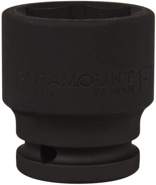 Paramount - 3/4" Drive 1-7/16" Standard Impact Socket - 6 Points, 2-1/4" OAL - Exact Tool & Supply