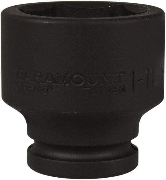 Paramount - 3/4" Drive 1-11/16" Standard Impact Socket - 6 Points, 2-7/16" OAL - Exact Tool & Supply