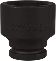 Paramount - 3/4" Drive 1-11/16" Standard Impact Socket - 6 Points, 2-7/16" OAL - Exact Tool & Supply