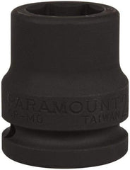Paramount - 3/4" Drive 23mm Standard Impact Socket - 6 Points, 2" OAL - Exact Tool & Supply