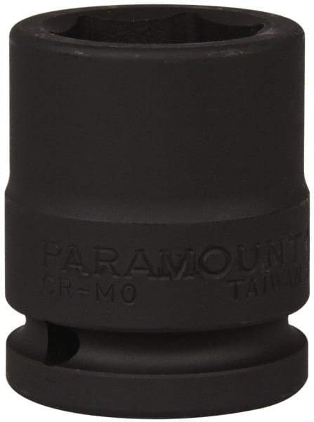 Paramount - 3/4" Drive 1-1/16" Standard Impact Socket - 6 Points, 2-3/32" OAL - Exact Tool & Supply