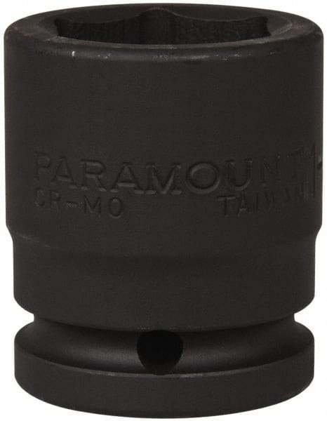 Paramount - 3/4" Drive 1-3/16" Standard Impact Socket - 6 Points, 2-3/32" OAL - Exact Tool & Supply