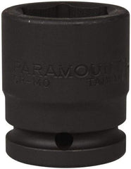 Paramount - 3/4" Drive 1-3/16" Standard Impact Socket - 6 Points, 2-3/32" OAL - Exact Tool & Supply