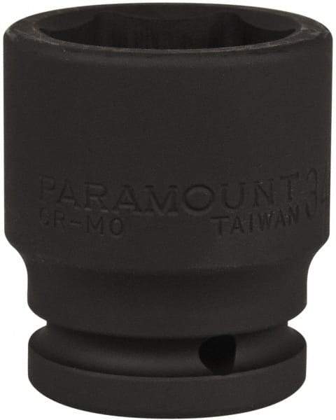 Paramount - 3/4" Drive 34mm Standard Impact Socket - 6 Points, 2-1/4" OAL - Exact Tool & Supply