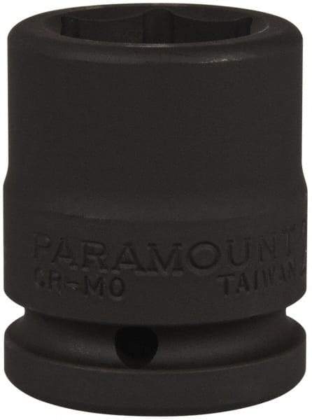 Paramount - 3/4" Drive 27mm Standard Impact Socket - 6 Points, 2-3/32" OAL - Exact Tool & Supply