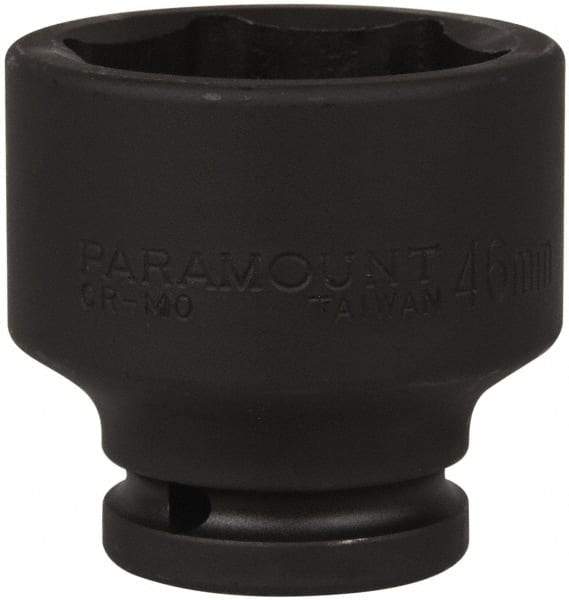 Paramount - 3/4" Drive 46mm Standard Impact Socket - 6 Points, 2-7/16" OAL - Exact Tool & Supply
