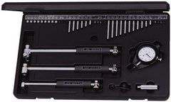 Mitutoyo - 26 Anvil, 0.7 to 6" Dial Bore Gage - 0.0005" Graduation, 4, 6" Gage Depth, Accurate to 0.00008", Carbide Contact Point - Exact Tool & Supply