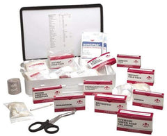 Ability One - 250 Piece, 25 Person, Full First Aid Kit - 10" Wide x 2-3/4" Deep x 14-1/2" High, Metal Case - Exact Tool & Supply