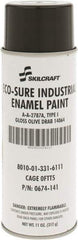 Ability One - Olive Drab, Gloss, Enamel Spray Paint - 8 to 10 Sq Ft per Can, 11 oz Container - Exact Tool & Supply