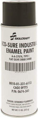 Ability One - Olive Drab, Flat, Enamel Spray Paint - 8 to 10 Sq Ft per Can, 11 oz Container - Exact Tool & Supply