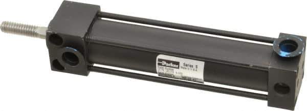 Parker - 3" Stroke x 3/4" Bore Double Acting Air Cylinder - 1/8 Port, 1/4-20 Rod Thread, 200 Max psi, -10 to 165°F - Exact Tool & Supply