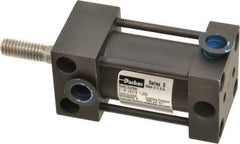 Parker - 1" Stroke x 1" Bore Double Acting Air Cylinder - 1/8 Port, 5/16-18 Rod Thread, 200 Max psi, -10 to 165°F - Exact Tool & Supply