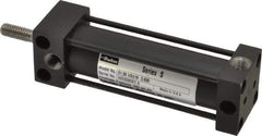 Parker - 3" Stroke x 1" Bore Double Acting Air Cylinder - 1/8 Port, 5/16-18 Rod Thread, 200 Max psi, -10 to 165°F - Exact Tool & Supply