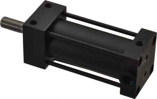 Parker - 2" Stroke x 1-1/8" Bore Double Acting Air Cylinder - 1/8 Port, 3/8-24 Rod Thread, 200 Max psi, -10 to 165°F - Exact Tool & Supply