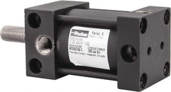 Parker - 1" Stroke x 1-1/4" Bore Double Acting Air Cylinder - 1/8 Port, 3/8-24 Rod Thread, 200 Max psi, -10 to 165°F - Exact Tool & Supply