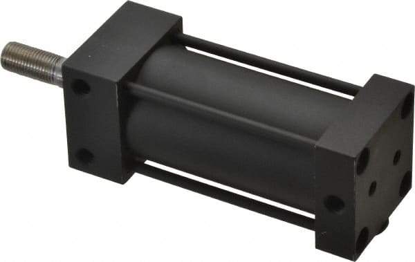 Parker - 2" Stroke x 1-1/4" Bore Double Acting Air Cylinder - 1/8 Port, 3/8-24 Rod Thread, 200 Max psi, -10 to 165°F - Exact Tool & Supply