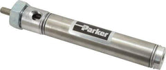 Parker - 2-1/2" Stroke x 3/4" Bore Double Acting Air Cylinder - 1/8 Port, 1/4-28 Rod Thread, 250 Max psi, 14 to 140°F - Exact Tool & Supply