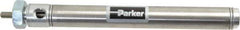 Parker - 5" Stroke x 3/4" Bore Double Acting Air Cylinder - 1/8 Port, 1/4-28 Rod Thread, 250 Max psi, 14 to 140°F - Exact Tool & Supply