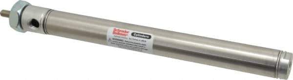 Parker - 6" Stroke x 3/4" Bore Double Acting Air Cylinder - 1/8 Port, 1/4-28 Rod Thread, 250 Max psi, 14 to 140°F - Exact Tool & Supply