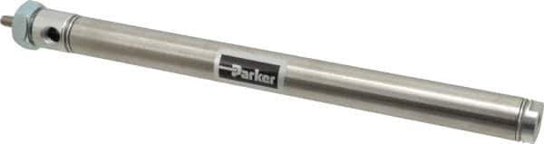 Parker - 8" Stroke x 3/4" Bore Double Acting Air Cylinder - 1/8 Port, 1/4-28 Rod Thread, 250 Max psi, 14 to 140°F - Exact Tool & Supply