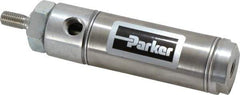 Parker - 1" Stroke x 1-1/16" Bore Double Acting Air Cylinder - 1/8 Port, 5/16-24 Rod Thread, 250 Max psi, 14 to 140°F - Exact Tool & Supply