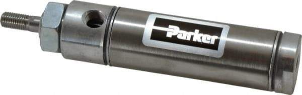 Parker - 1-1/2" Stroke x 1-1/16" Bore Double Acting Air Cylinder - 1/8 Port, 5/16-24 Rod Thread, 250 Max psi, 14 to 140°F - Exact Tool & Supply