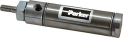 Parker - 1-1/2" Stroke x 1-1/16" Bore Double Acting Air Cylinder - 1/8 Port, 5/16-24 Rod Thread, 250 Max psi, 14 to 140°F - Exact Tool & Supply