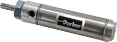 Parker - 2" Stroke x 1-1/16" Bore Double Acting Air Cylinder - 1/8 Port, 5/16-24 Rod Thread, 250 Max psi, 14 to 140°F - Exact Tool & Supply