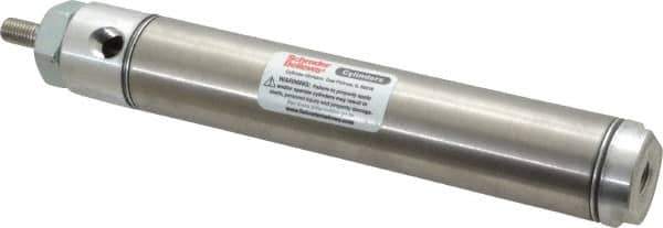 Parker - 4" Stroke x 1-1/16" Bore Double Acting Air Cylinder - 1/8 Port, 5/16-24 Rod Thread, 250 Max psi, 14 to 140°F - Exact Tool & Supply