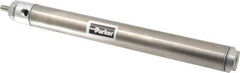 Parker - 8" Stroke x 1-1/16" Bore Double Acting Air Cylinder - 1/8 Port, 5/16-24 Rod Thread, 250 Max psi, 14 to 140°F - Exact Tool & Supply