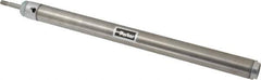 Parker - 12" Stroke x 1-1/16" Bore Double Acting Air Cylinder - 1/8 Port, 5/16-24 Rod Thread, 250 Max psi, 14 to 140°F - Exact Tool & Supply