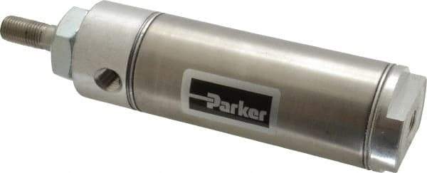 Parker - 2" Stroke x 1-1/2" Bore Double Acting Air Cylinder - 1/8 Port, 7/16-20 Rod Thread, 250 Max psi, 14 to 140°F - Exact Tool & Supply