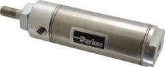 Parker - 2" Stroke x 1-1/2" Bore Double Acting Air Cylinder - 1/8 Port, 7/16-20 Rod Thread, 250 Max psi, 14 to 140°F - Exact Tool & Supply