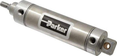 Parker - 4" Stroke x 2" Bore Double Acting Air Cylinder - 1/4 Port, 1/2-20 Rod Thread, 250 Max psi, 14 to 140°F - Exact Tool & Supply