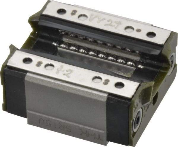 THK - 40.4mm L x 34mm W x 19.5mm H, 26mm Lateral Hole Spcg, Horizontal Mount Radial SR Block - 9.5mm Overhang, 5.39 Kn Dynamic Capacity, M4x7 Hole, 11.1 kn Static Load Rating, 24" High Assembly - Exact Tool & Supply