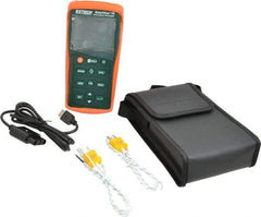 Extech - -200 to 1999.9°F, Temp Recorder - Dual Input Datalogging Thermometer - Exact Tool & Supply