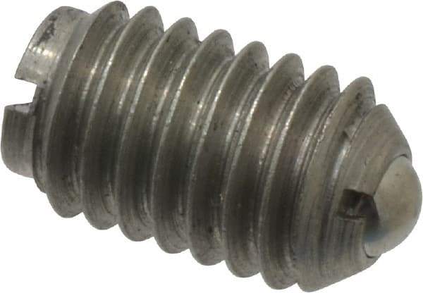 Gibraltar - 3/8-16, 0.187" Ball Diam, 5/8" Body Length, 0.048" Max Ball Reach, Threaded Ball Plunger - Stainless Steel Body, Stainless Steel Ball, 5 Lb Initial End Force, 10 Lb Final End Force, Locking Element - Exact Tool & Supply