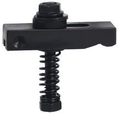 Value Collection - 1/4-20 Tap Size, Steel Strap Clamp Assembly - Single End Clamp, Radius Strap Nose, 3/8" Strap Thickness, 1/2" Travel, 2-1/2" Strap Len, 5/8" Strap Width - Exact Tool & Supply