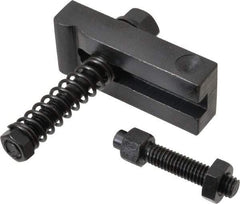 Value Collection - 3/8-16 Tap Size, Steel Strap Clamp Assembly - Single End Clamp, Radius Strap Nose, 5/8" Strap Thickness, 3/4" Travel, 3" Strap Len, 1-1/4" Strap Width - Exact Tool & Supply