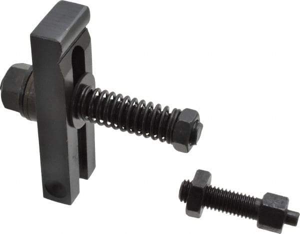 Value Collection - 1/2-13 Tap Size, Steel Strap Clamp Assembly - Single End Clamp, Radius Strap Nose, 5/8" Strap Thickness, 1" Travel, 4" Strap Len, 1-1/4" Strap Width - Exact Tool & Supply