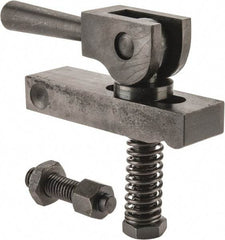 Value Collection - 5/8-11 Tap Size, Steel Strap Clamp Assembly - Center Cam, 7/8" Strap Thickness, 1-1/2" Travel, 5" Strap Len, 1-1/2" Strap Width - Exact Tool & Supply